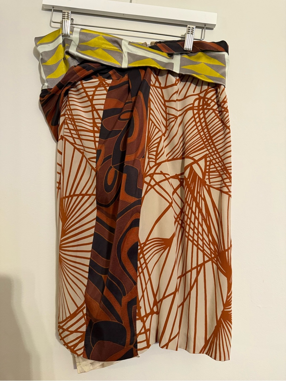 Dries Van Noten Brown, Cream & Yellow Printed Swim Sarong